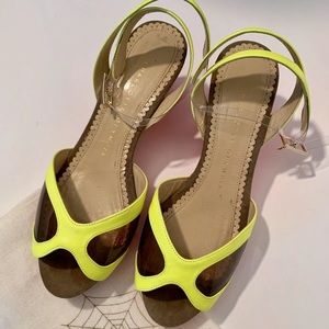 Charlotte Olympia Neon Wedge  🕶 Sandal 36.6